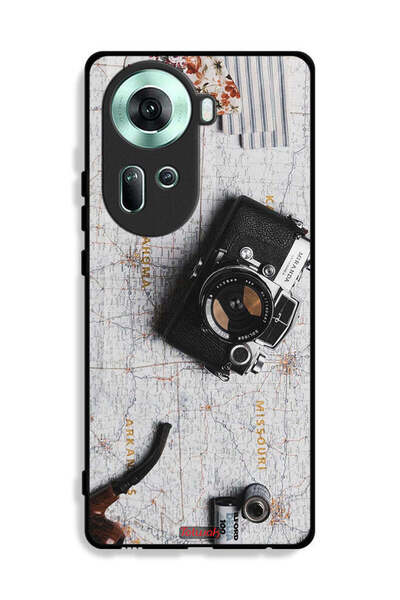 Tolwak Oppo Reno11 5G Protective Case Cover Vintage Camera