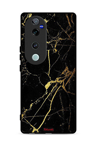 Tolwak غطاء حماية لهاتف Vivo V40 Pro 5G - رخامي متصدع