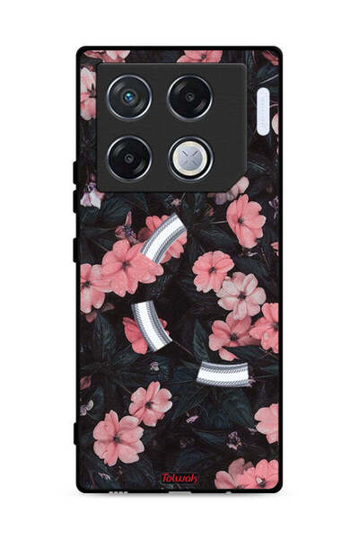 Tolwak غطاء حماية لهاتف Infinix GT 20 Pro 5G بلون الخوخ والورود الصغيرة