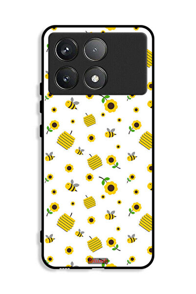 Tolwak غطاء حماية لهاتف شاومي ريدمي K70E 5G بنقشة عباد الشمس والنحل