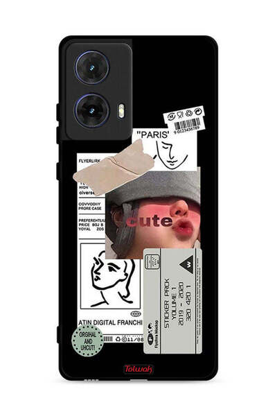 Tolwak غطاء حماية لهاتف موتورولا موتو جي 85 5 جي بملصق لطيف