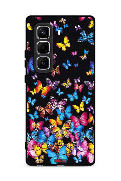 Tolwak غطاء حماية لهاتف Infinix Hot 50 Pro Plus 4G بنقشة فراشات ملونة