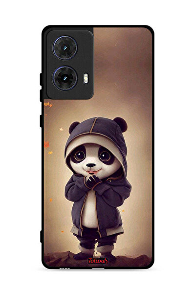 Tolwak غطاء حماية لهاتف موتورولا موتو جي 85 5G - باندا صغير لطيف