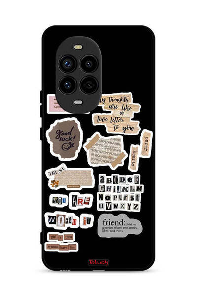 Tolwak غطاء حماية لهاتف هواوي نوفا 13 برو 5G، ملصقات عبارات الحظ السعيد
