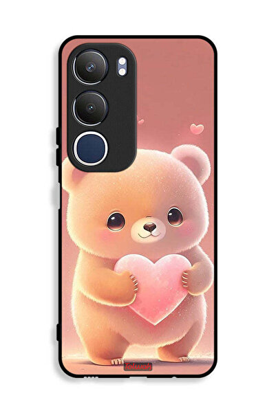 Tolwak غطاء حماية Vivo Y19s 4G على شكل باندا صغير لطيف يحمل قلبًا