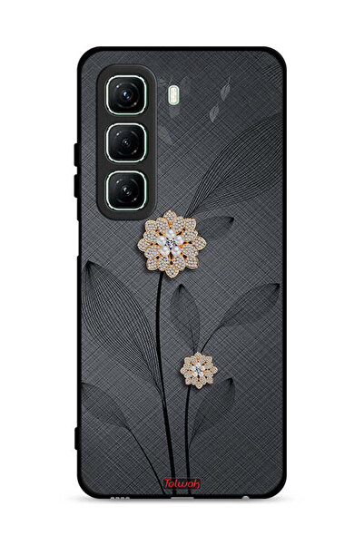 Tolwak غطاء حماية لهاتف Infinix Hot 50 5G برسومات زهور ماسية