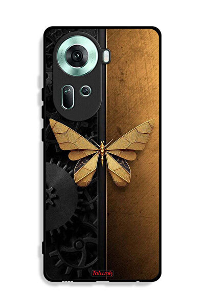 Tolwak غطاء حماية لهاتف Oppo Reno11 5G بتصميم فراشة فولاذية