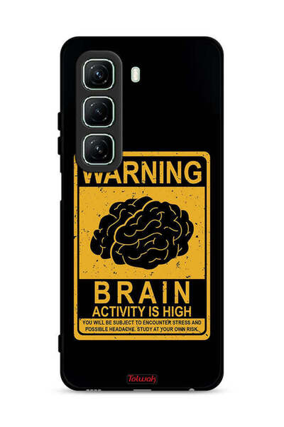 Tolwak غطاء حماية لهاتف Infinix Hot 50 5G تحذير: نشاط الدماغ مرتفع