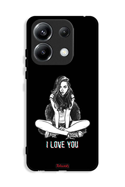 Tolwak غطاء حماية لهاتف شاومي بوكو M6 برو 4G برسومات "أحبك"