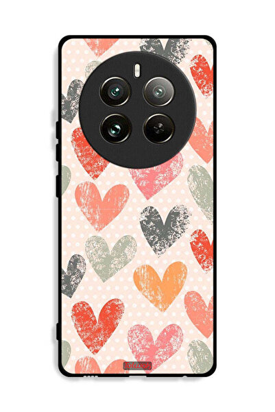 Tolwak غطاء حماية لهاتف Realme 12 Pro Plus 5G برسومات قلوب فنية