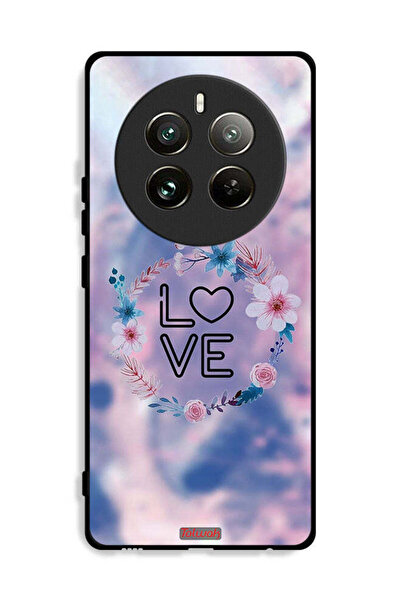 Tolwak غطاء حماية لهاتف Realme 12 Pro 5G برسومات زهور الحب وخاتم فني