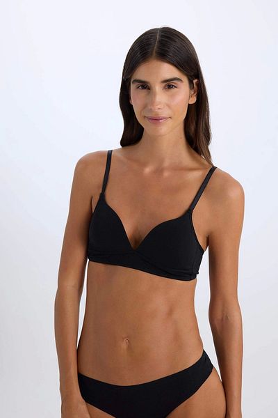 DeFacto X9027 Μαύρο βαμβακερό Comfort Pad Bra-Fall in Love