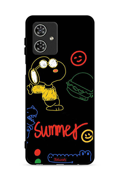 Tolwak غطاء حماية لهاتف موتورولا موتو جي 54 5G، ملصق صيفي