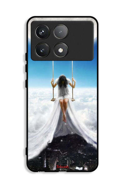 Tolwak Xiaomi Redmi K70E 5G Protective Case Cover Moon Clouds Town Art