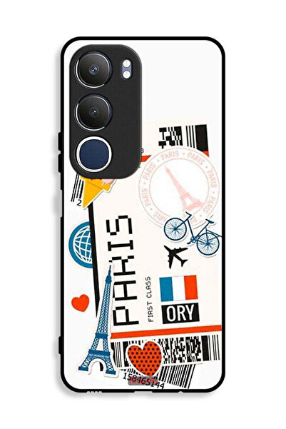 Tolwak غطاء حماية لهاتف Vivo Y19s 4G بملصق باريس