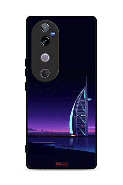 Tolwak غطاء حماية فيفو V40 5G بتصميم برج العرب الرقمي