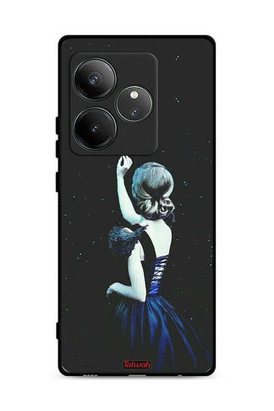 Tolwak غطاء حماية لهاتف Realme GT 6 5G بنقشة نجمة مؤثرة