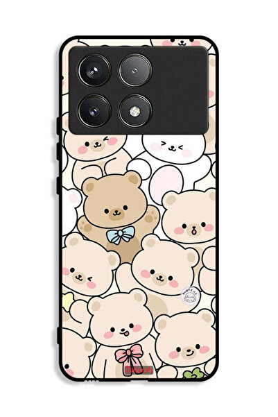 Tolwak غطاء حماية لهاتف Xiaomi Poco X6 Pro 5G بنقشة دببة