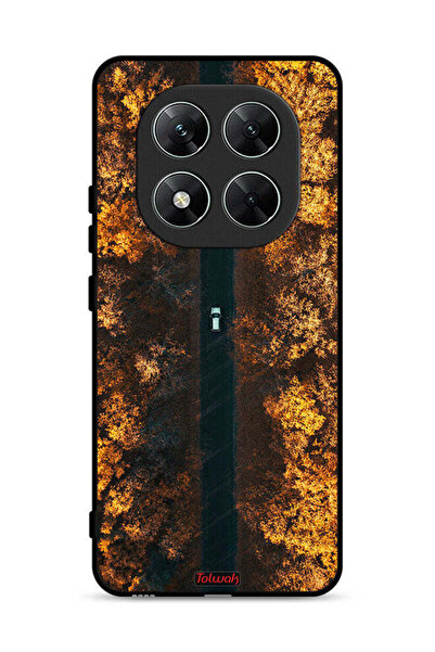 Tolwak غطاء حماية لهاتف شاومي ريدمي نوت 14 برو 5G، الطريق في أشجار الخريف