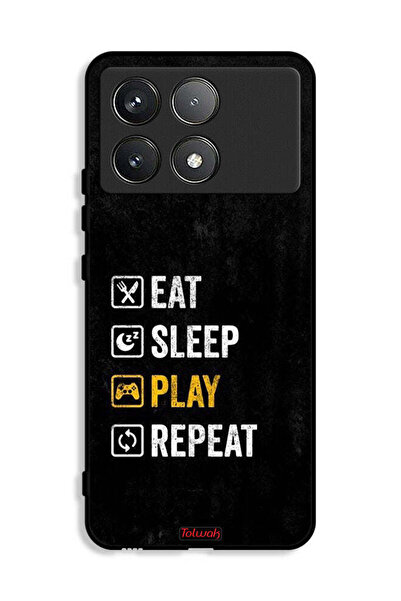 Tolwak غطاء حماية Xiaomi Poco X6 Pro 5G، تناول الطعام، النوم، اللعب، التكرار