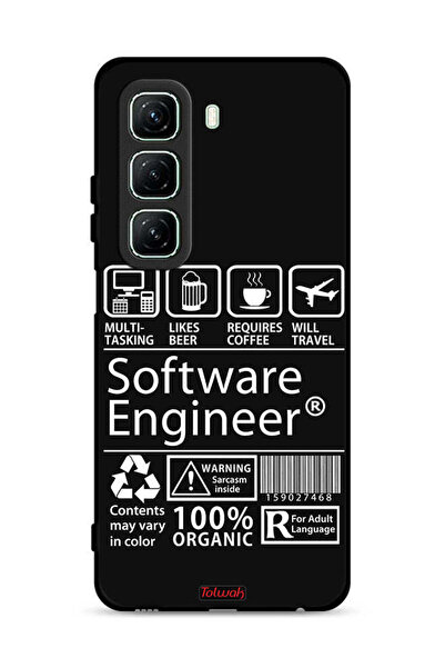 Tolwak غطاء حماية لهاتف Infinix Hot 50 5G، ملصق مهندس برمجيات