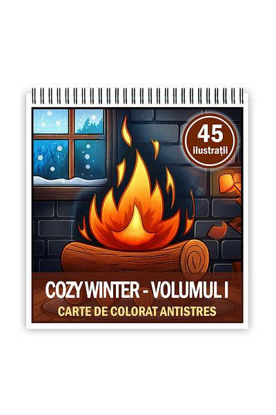 Legendary Gifts Carte de colorat antistres, 45 de imagini Cozy Winter - Volumul I, 96 pagini