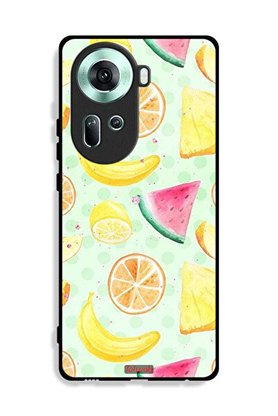 Tolwak غطاء حماية لهاتف Oppo Reno11 5G برسومات فواكه وألوان مائية