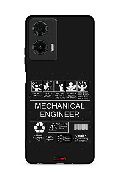 Tolwak غطاء حماية لهاتف موتورولا موتو جي 35 5G، ملصق مهندس ميكانيكي