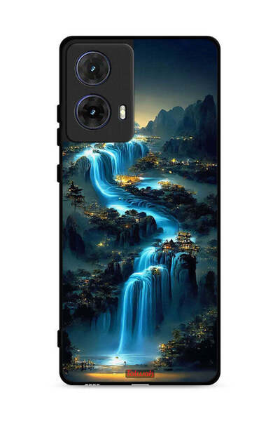 Tolwak غطاء حماية لهاتف موتورولا موتو جي 85 5G بنقشة شلال