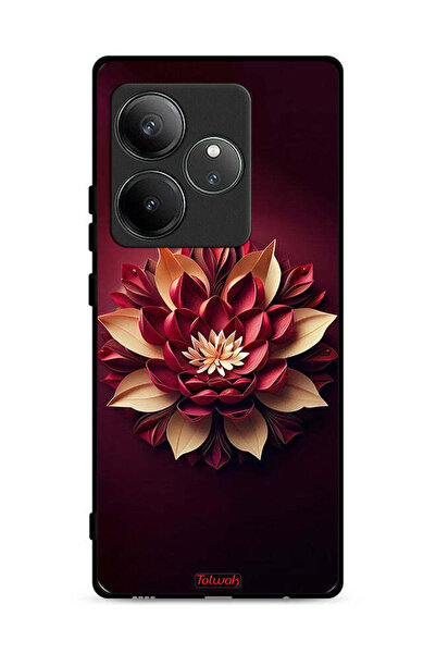 Tolwak غطاء حماية لهاتف Realme GT 6 5G بتصميم تجريدي زهري