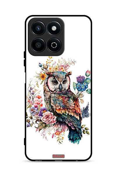 Tolwak غطاء حماية لهاتف Honor Play 60 Plus 5G بطبعة بومة فنية تجريدية