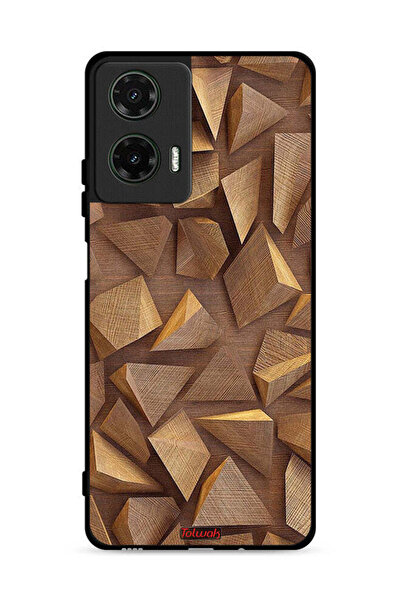 Tolwak غطاء حماية لهاتف موتورولا موتو جي 35 5G بتصميم قطع خشبية فنية