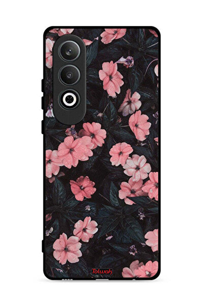 Tolwak غطاء حماية لهاتف OnePlus Nord CE4 5G - لون الخوخ والورود الصغيرة