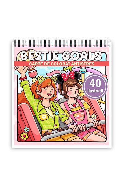 Legendary Gifts Mini coloring book, 40 Bestie Goals illustrations, 86 pages