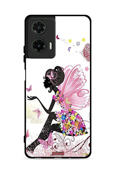 Tolwak غطاء حماية لهاتف موتورولا موتو جي 35 5G بتصميم فتاة الفراشة