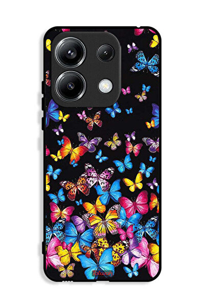 Tolwak غطاء حماية لهاتف Xiaomi Poco M6 Pro 4G بنقشة فراشات ملونة