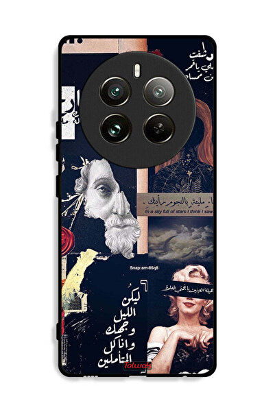 Tolwak غطاء حماية لهاتف ريلمي 12 برو بلس 5G بعبارات عربية ووجوه مقطوعة