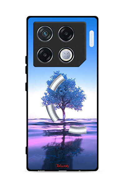 Tolwak غطاء حماية لهاتف Infinix GT 20 Pro 5G بتصميم شجرة نيون وانعكاس مائي وف...