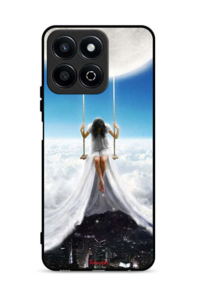 Tolwak غطاء حماية لهاتف Honor Play 60 Plus 5G برسومات مدينة الغيوم والقمر