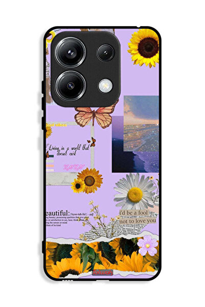 Tolwak غطاء حماية لهاتف Xiaomi Poco M6 Pro 4G بملصقات عباد الشمس الجميلة