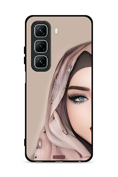 Tolwak غطاء حماية لهاتف Infinix Hot 50 5G برسم فتاة نصف وجه