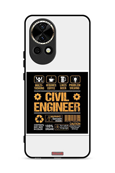 Tolwak غطاء حماية لهاتف هواوي نوفا 13 5G، ملصق مهندس مدني