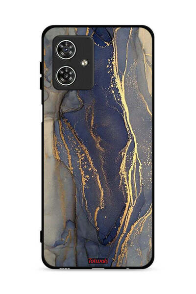 Tolwak غطاء حماية لهاتف موتورولا موتو جي 54 5G بنقشة رخامية لامعة