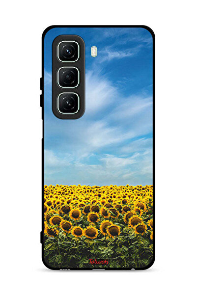 Tolwak غطاء حماية لهاتف Infinix Hot 50 5G بطبعة عباد الشمس تحت السماء