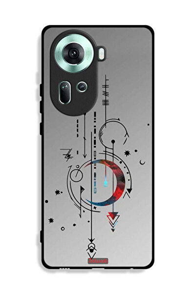 Tolwak غطاء حماية لهاتف Oppo Reno11 5G بنمط فني القمر والسهام