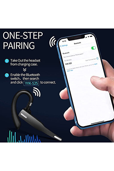 NewEvo Ασύρματα ακουστικά Bluetooth, Επαγγελματικά, Τύπου Handsfree, Bluetooth 5.0, Εργονομικός σχεδιασμός