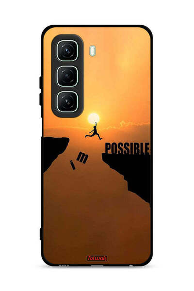 Tolwak غطاء حماية لهاتف Infinix Hot 50 5G مطبوع عليه عبارة "أنا ممكن"