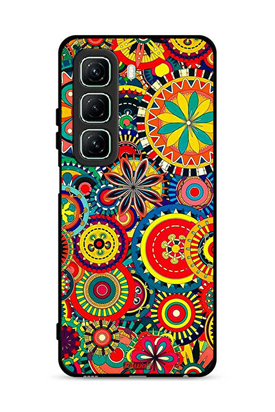 Tolwak غطاء حماية لهاتف Infinix Hot 50 5G بنمط ماندالا ملون