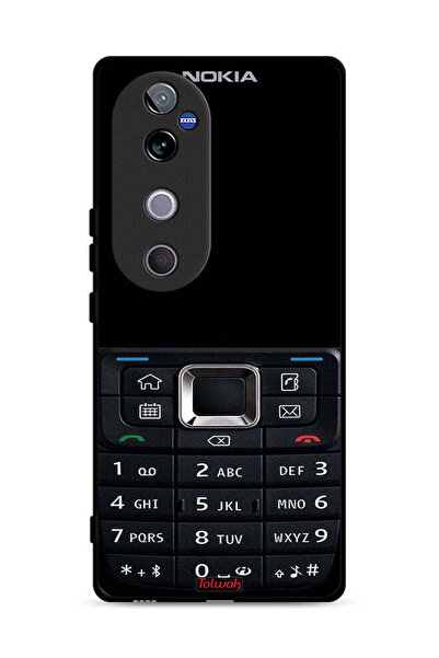 Tolwak Vivo V40 5G Protective Case Cover Old Phone Pattern