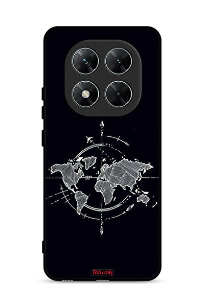 Tolwak غطاء حماية لهاتف شاومي ريدمي نوت 14 برو 5G برسومات البوصلة